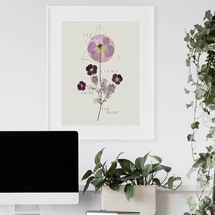 Violet Glow 11" x 14" Art Print | Copper Details | Unframed | Gift for Her