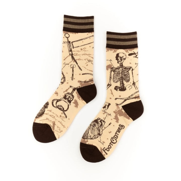 Antique Medical Crew Socks | Vintage Medical Tools Theme Design