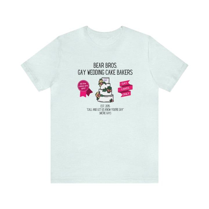 Bear Bros. Gay Wedding Cake Bakers Unisex Short Sleeve Tee [Multiple Color Options]