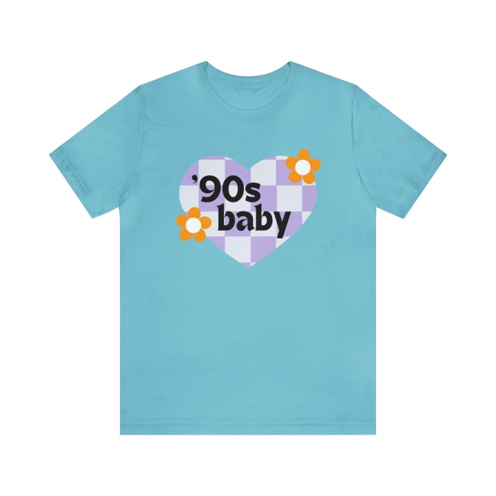 90's Baby Jersey Short Sleeve Tee [Multiple Color Options]