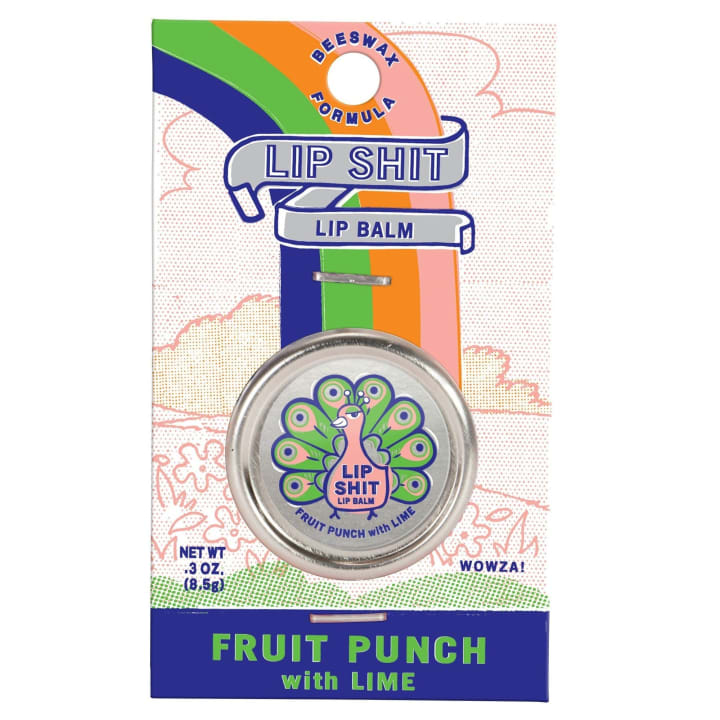 Lip Shit Lip Balm Fruit Punch with Lime Beeswax Formula | Lip Moisturizer in Tin | .3oz | BlueQ at GetBullish