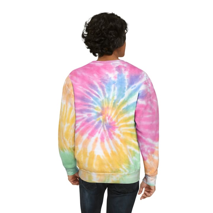 Orange Cat Energy Unisex Tie-Dye Sweatshirt