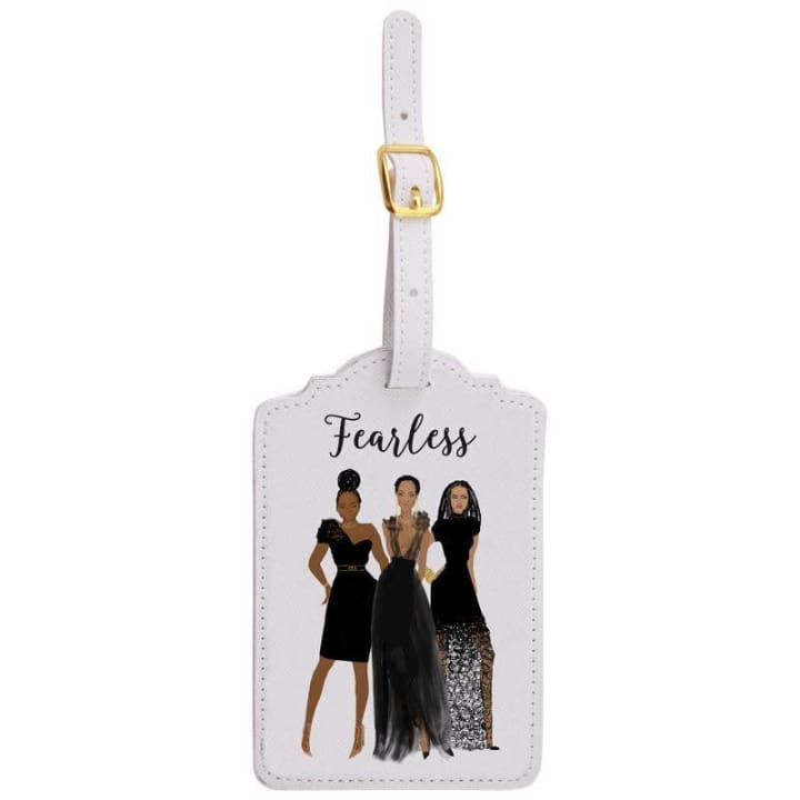 Black Sisterhood Fearless Luggage Tag Set of 2