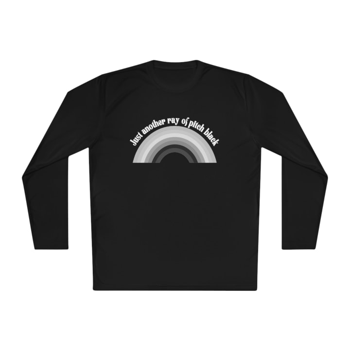 Just Another Ray of Pitch Black Unisex Lightweight Long Sleeve Tee (Sizes through 4X)