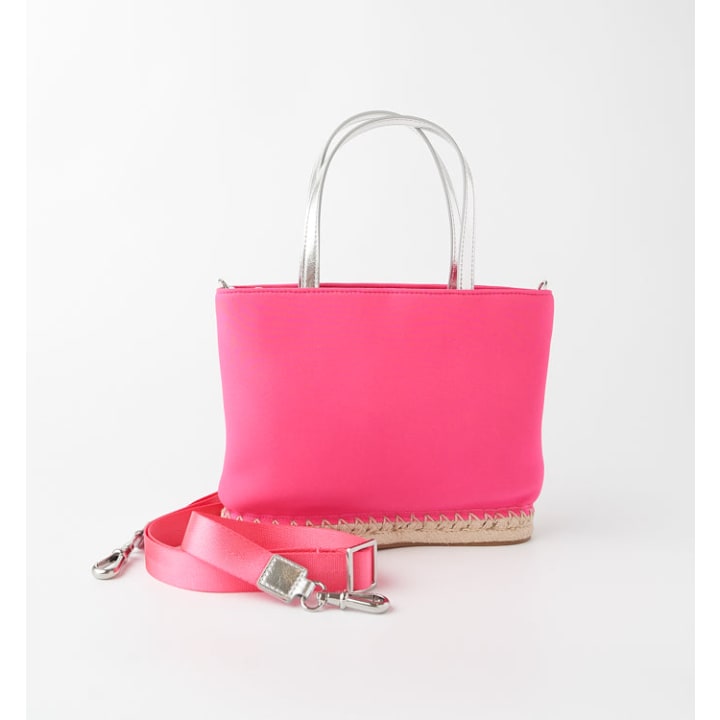 The Rosa Neoprene Mini Tote - Fuchsia