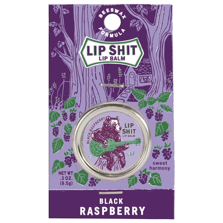 Lip Shit Lip Balm in Black Raspberry | Lip Moisturizer in Tin | .3oz | BlueQ at GetBullish