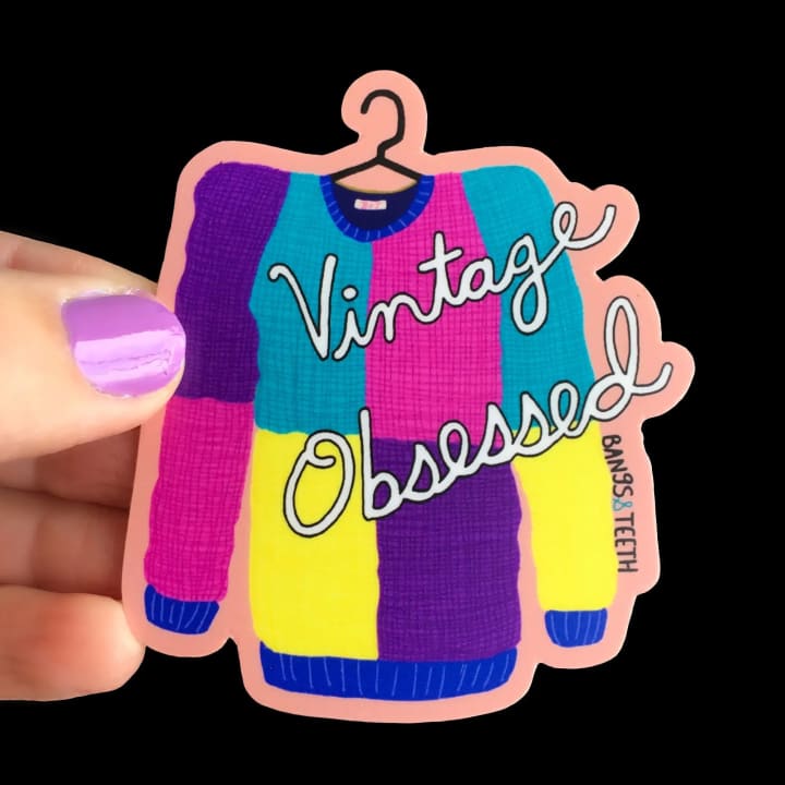 80's Vintage Obsessed Vinyl Sticker | Funny Sticker