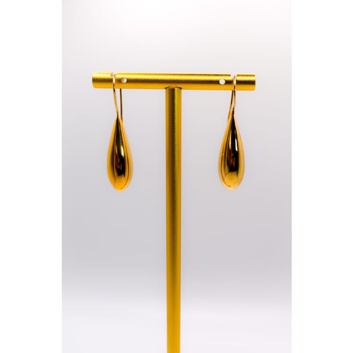 Italian Gilded Teardrop Statement Earrings