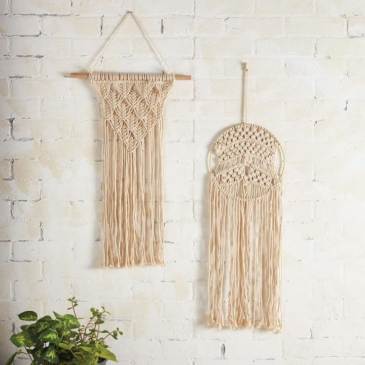 Bohemian Style Hanging Decor | Decorative Macrame Wall Hanging | 12" x 24.5"