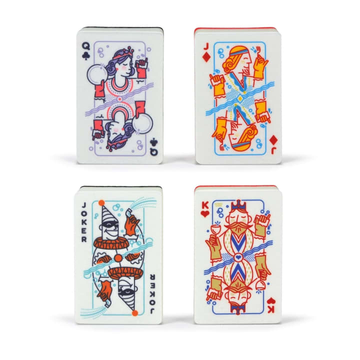 Clean House Playing Card Kitchen Sponges | Set of 4