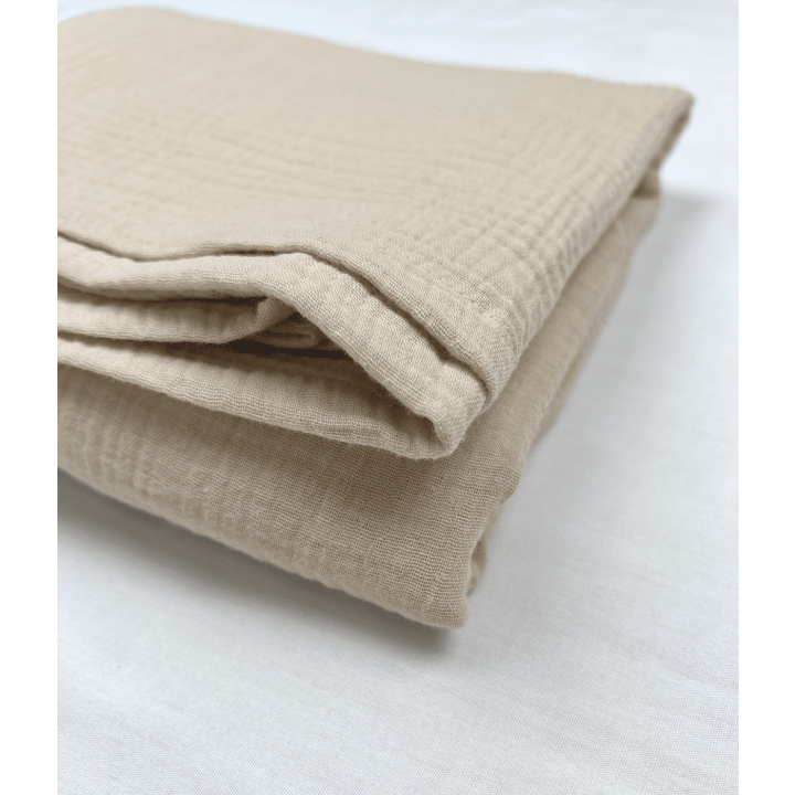 Organic Cotton Muslin Swaddle Brown