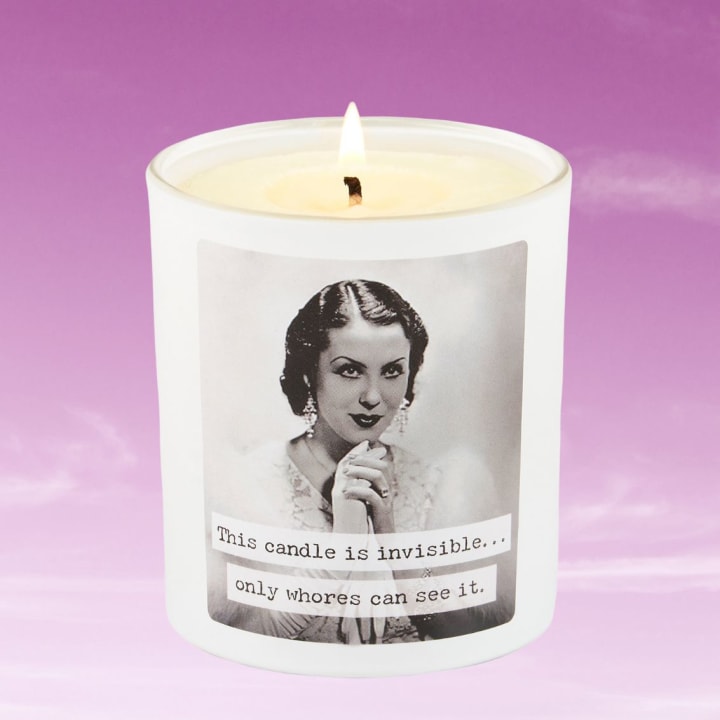 Whores Candle | Vintage Photograph Double Sided Design | Soy Wax Lavender Jasmine Scent