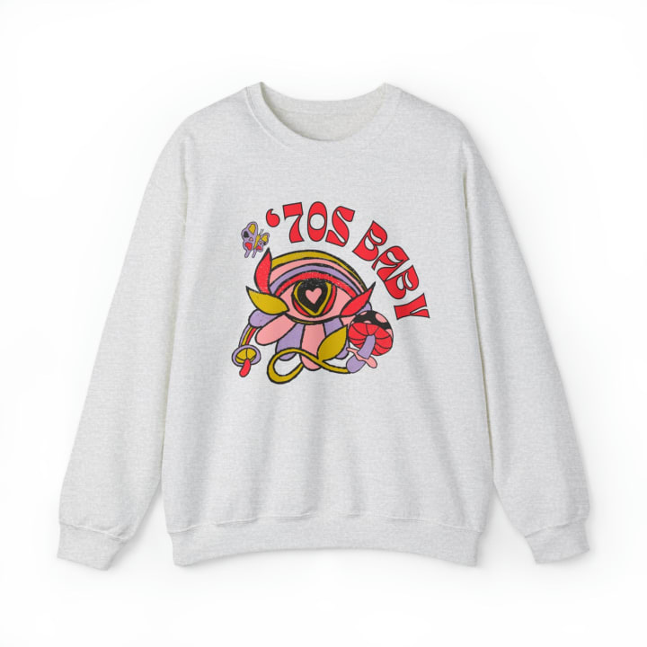 70's Baby Retro Unisex Heavy Blend™ Crewneck Sweatshirt