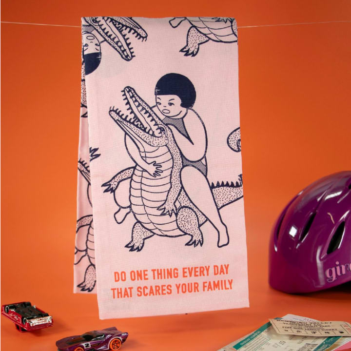 Do One Thing Every Day that Scares Your Family Kitchen Towel | BlueQ at GetBullish