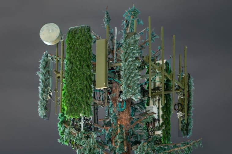 Bizarre photos of cell phone towers mounted in the Californian landscape