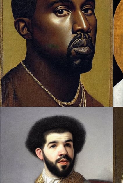 Check out AI-generated Renaissance paintings of Drake, Kanye and more