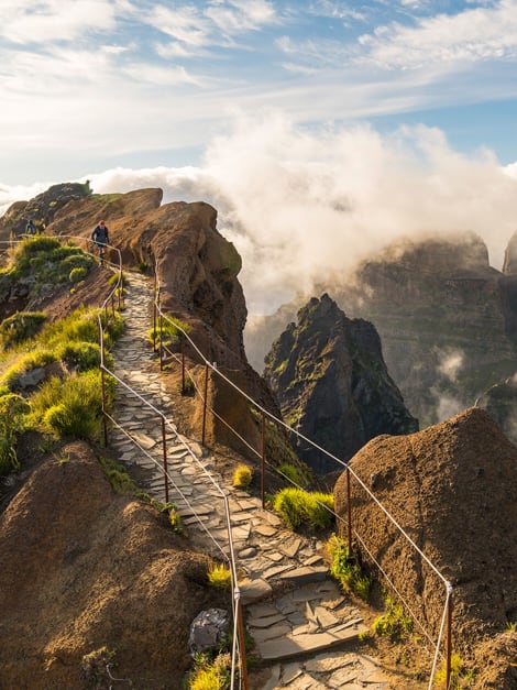 Touch clouds from these mountainous hiking trails in Madeira