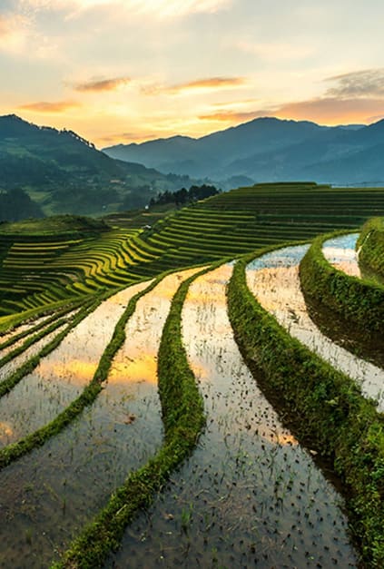 Revel in the rippling, rolling green hills of Vietnam's Mu Cang Chai
