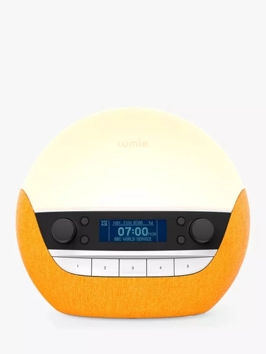 Lumie Bodyclock Luxe 750DAB Wake up to Daylight Table Lamp, Turmeric