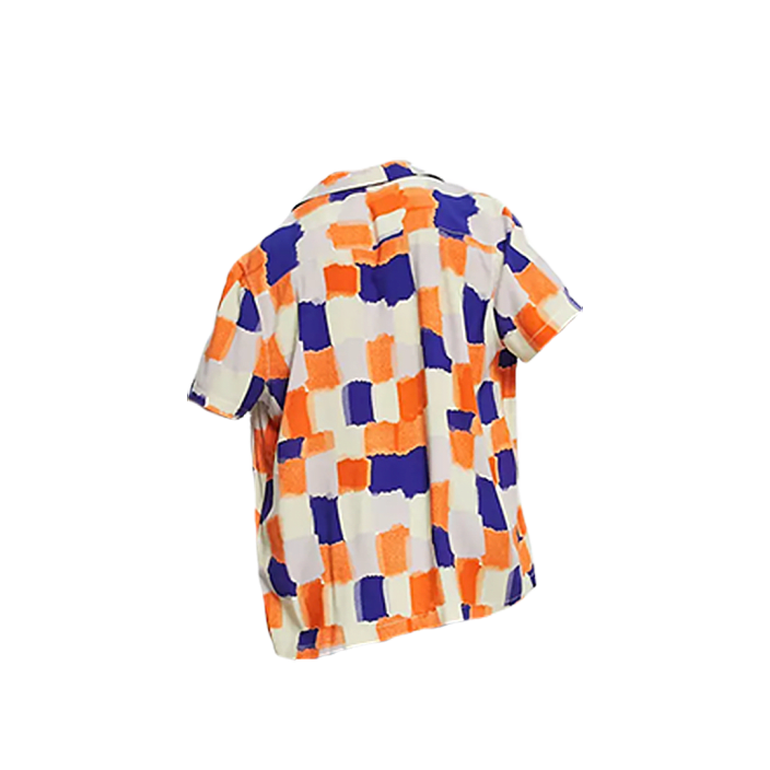 Relaxed Revere Shirt in Abstract Print