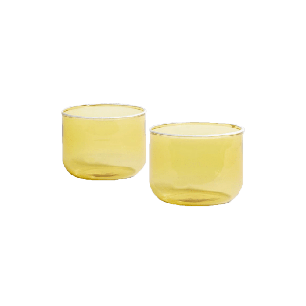 HAY | TINT GLASSES SET OF 2 IN LIGHT YELLOW, Earl of East