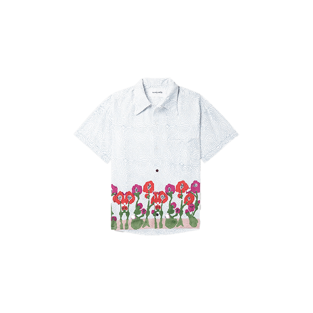 Shore Convertible-Collar Printed Organic Cotton-Poplin Shirt