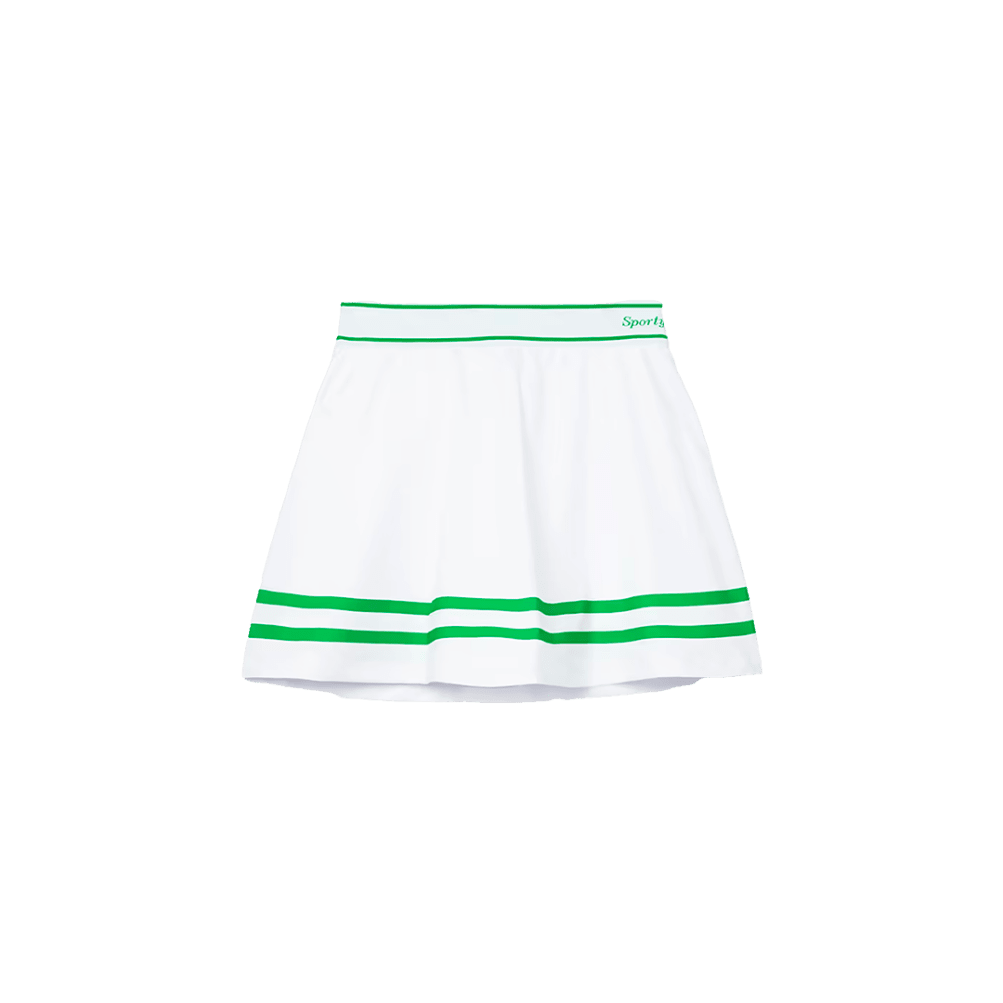 Logo-Print Flared Stretch-Jersey Tennis Skirt
