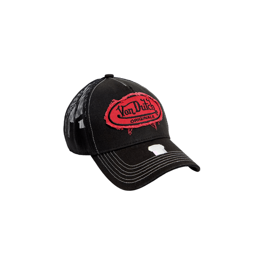 Black & Red Trucker Cap