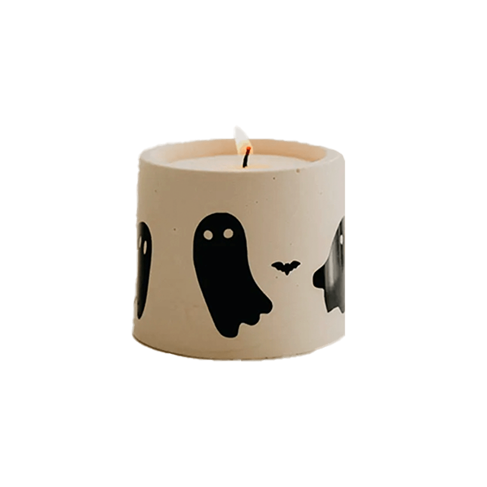 pumpkin cream ghost candle