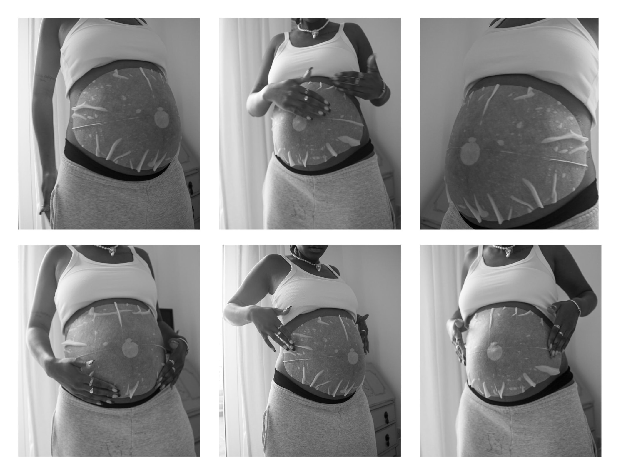 Collage of a pregnancy bump