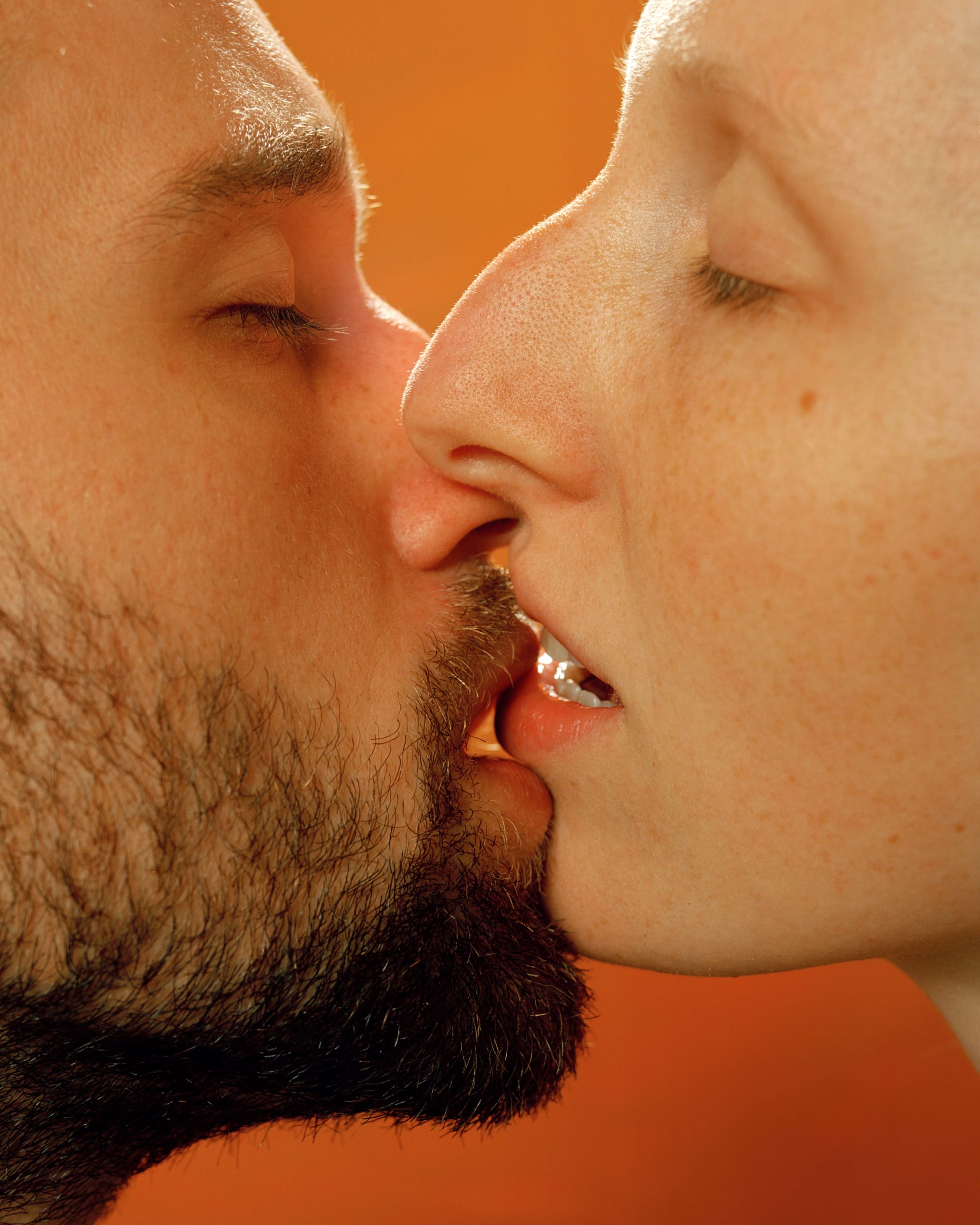 Couple kissing - Carline Tompkins' 'Bedfellow' photobook